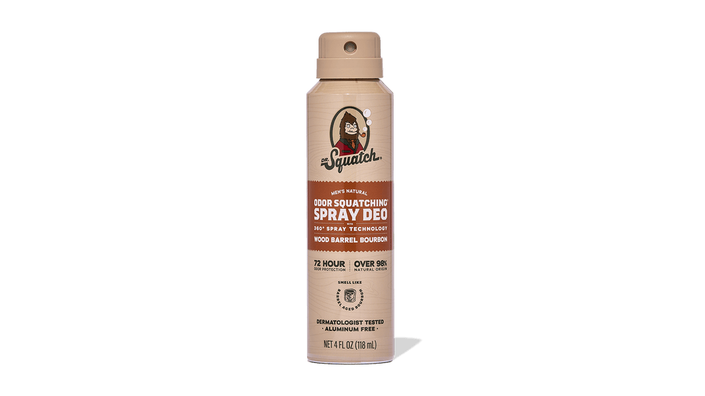 Wood Barrel Bourbon Spray Deodorant - Shower Fuel for Men