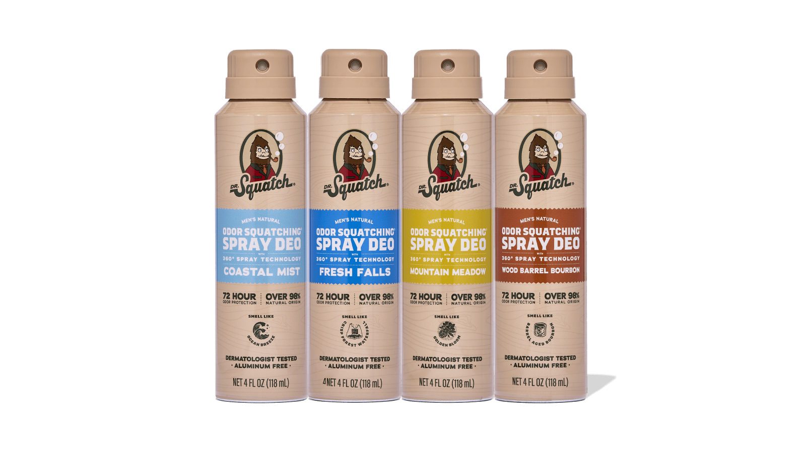 Spray Deodorant 4-Pack - Wake Up and Wash Better