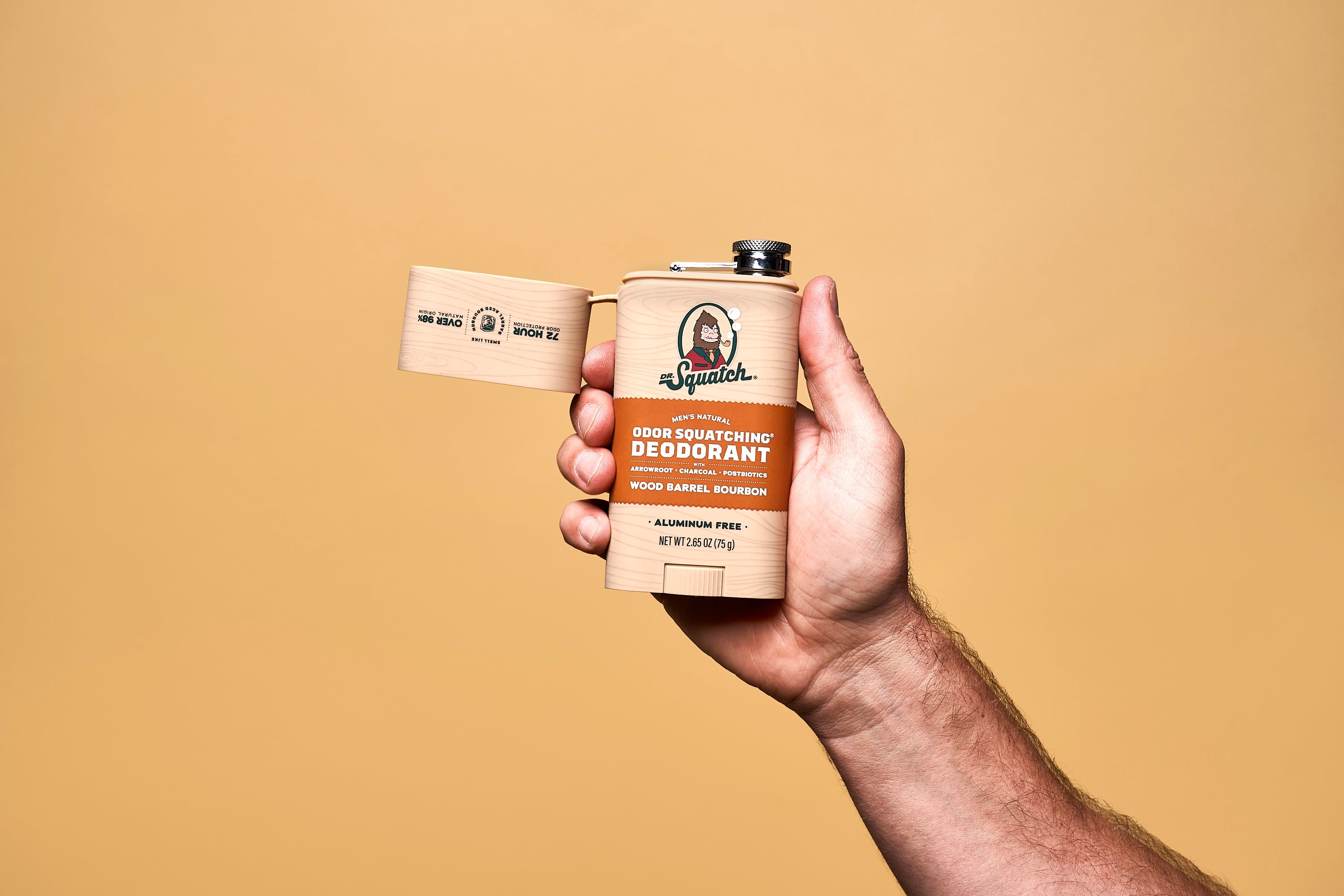 Wood Barrel Bourbon Deo Flask - Get a Better Clean