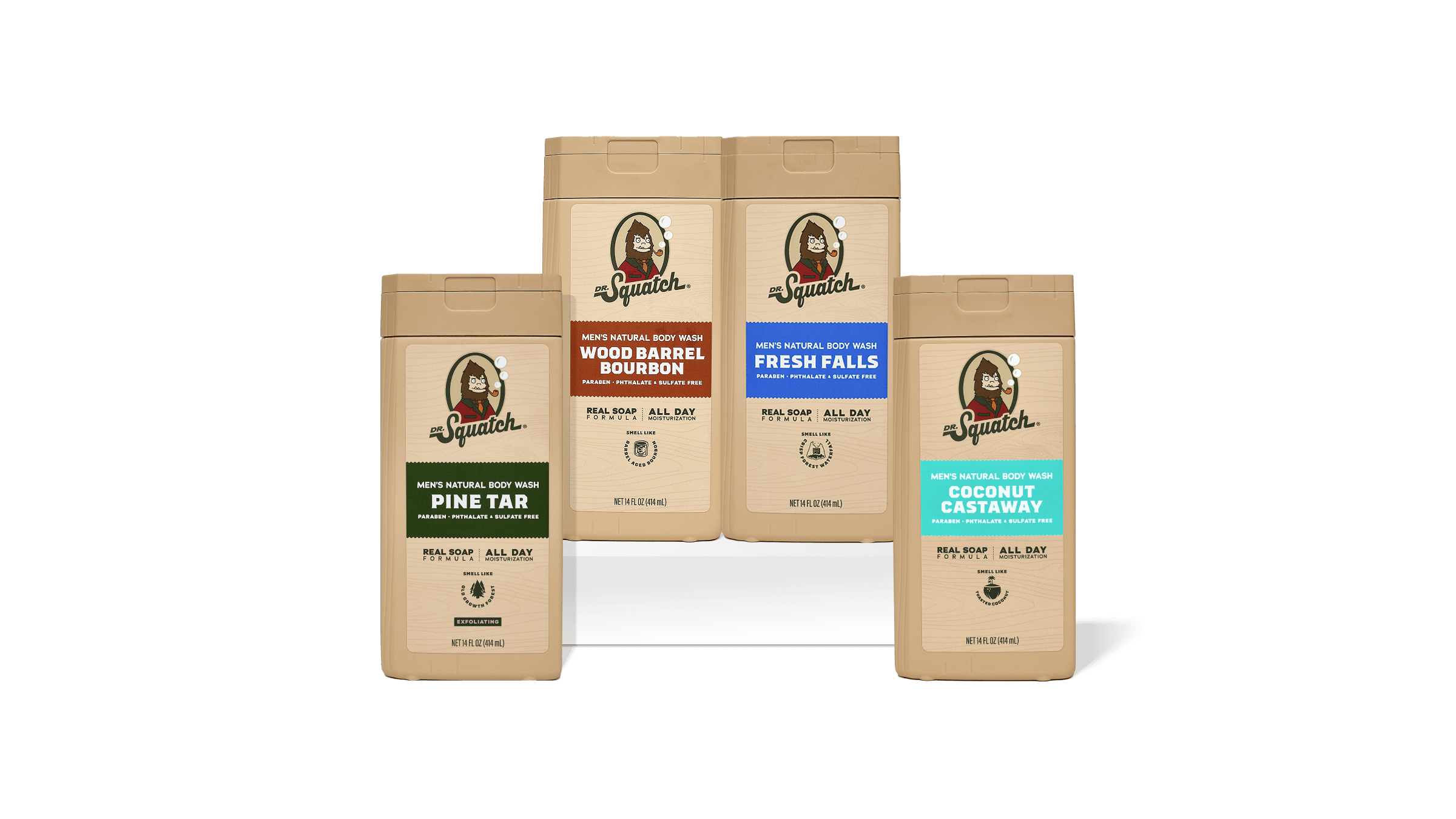 14 oz Body Wash Subscription - 4 Bottles - Step Out Fresh From the Shower