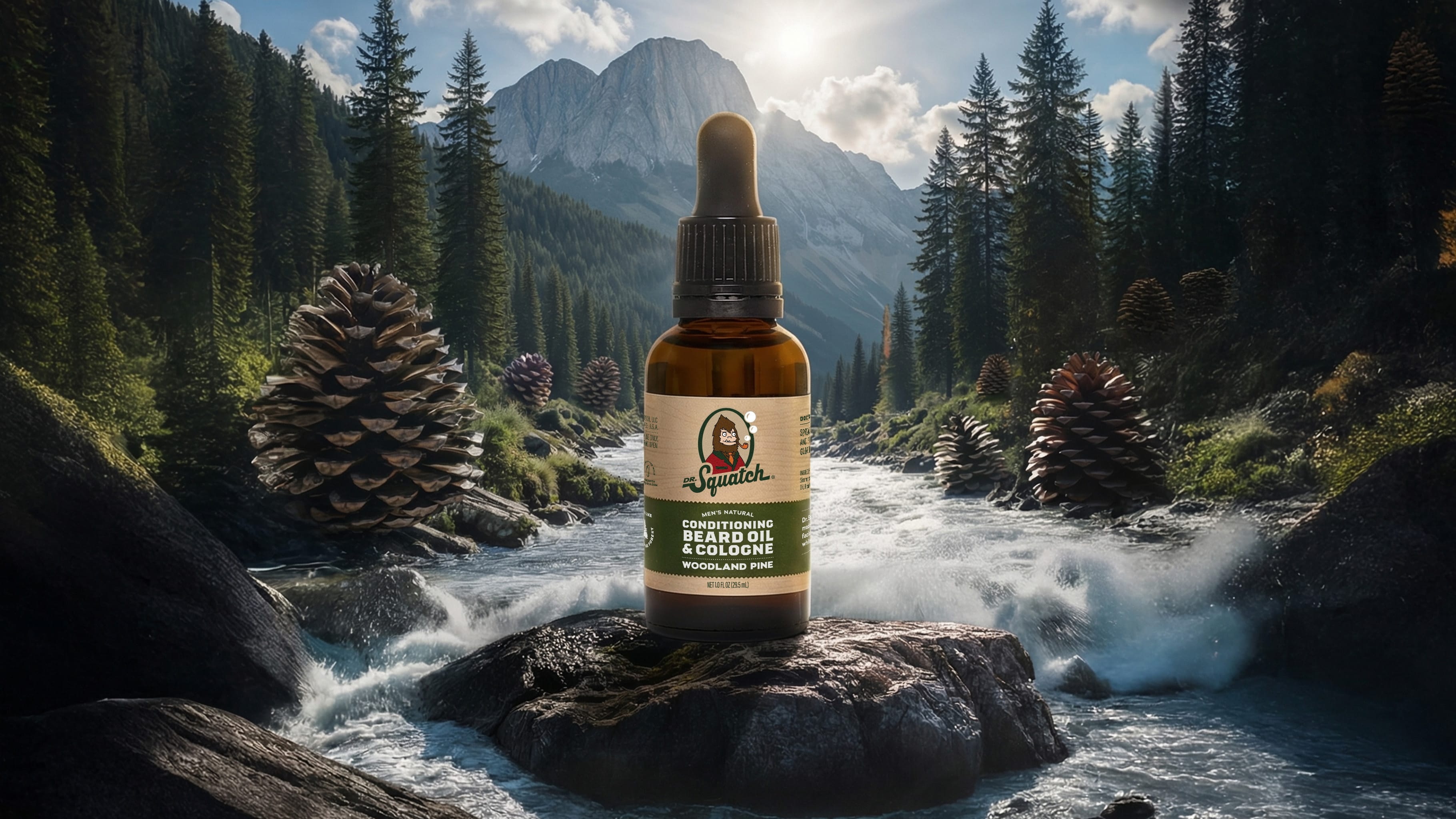 Conditioning Beard Oil & Cologne Woodland Pine - Fresh Scent With No Fuss