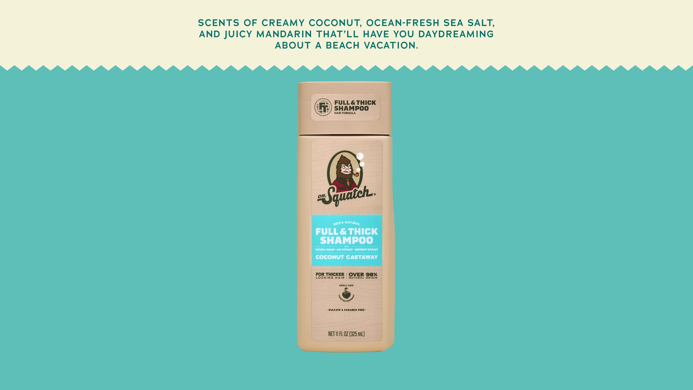Coconut Castaway Full & Thick Shampoo - Clean Gear for Men