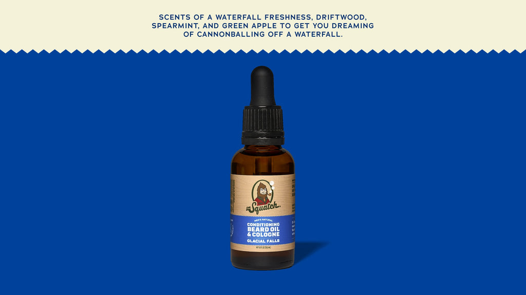 Conditioning Beard Oil & Cologne Glacial Falls - Bold Clean for Busy Days