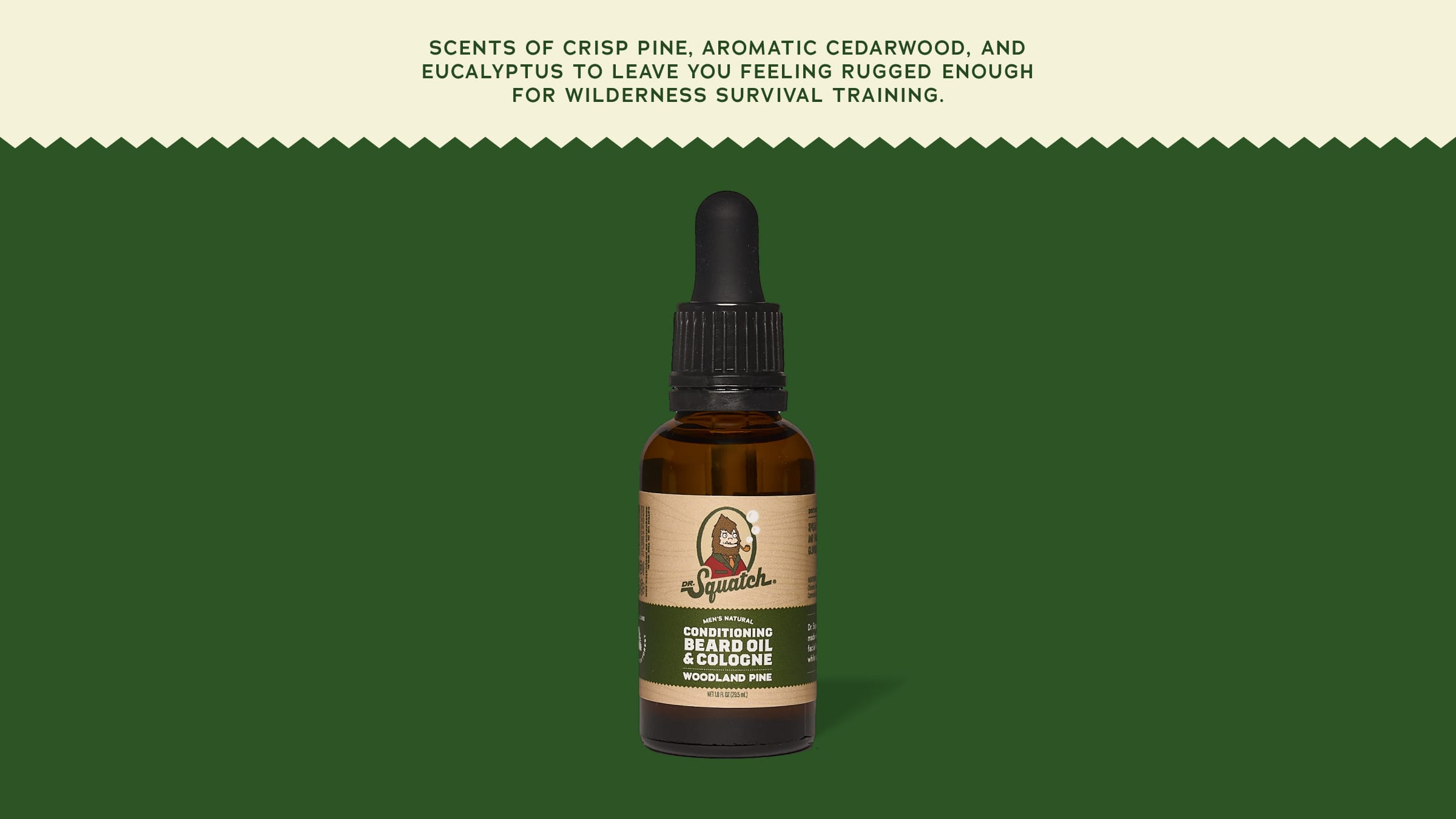 Conditioning Beard Oil & Cologne Woodland Pine - Fresh Scent With No Fuss