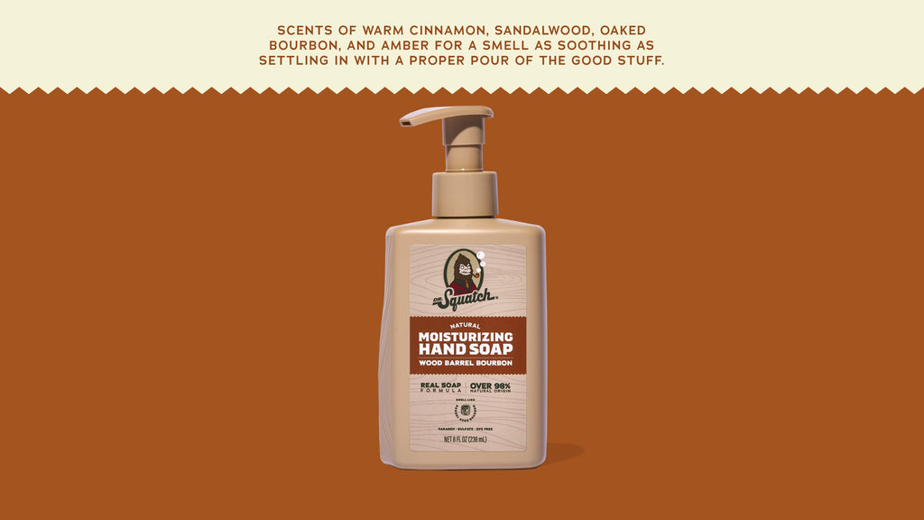Wood Barrel Bourbon Hand Soap - Step Out Fresh From the Shower
