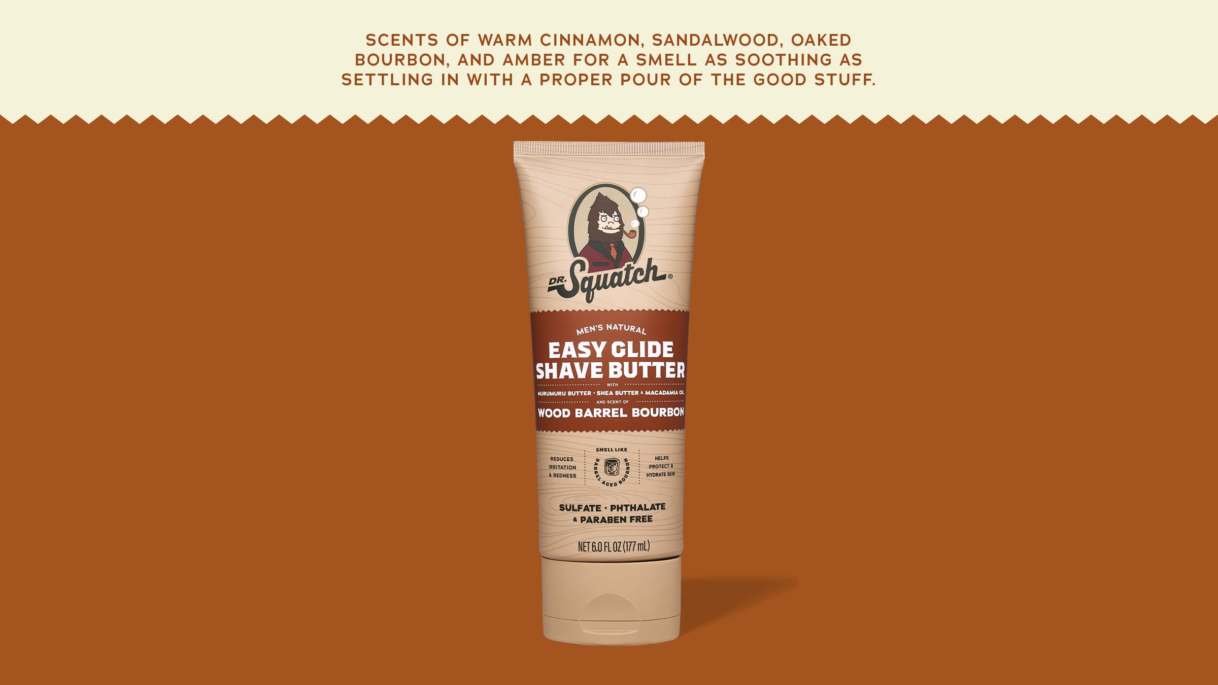 Easy Glide Shave Butter Wood Barrel Bourbon - Upgrade the Way You Wash