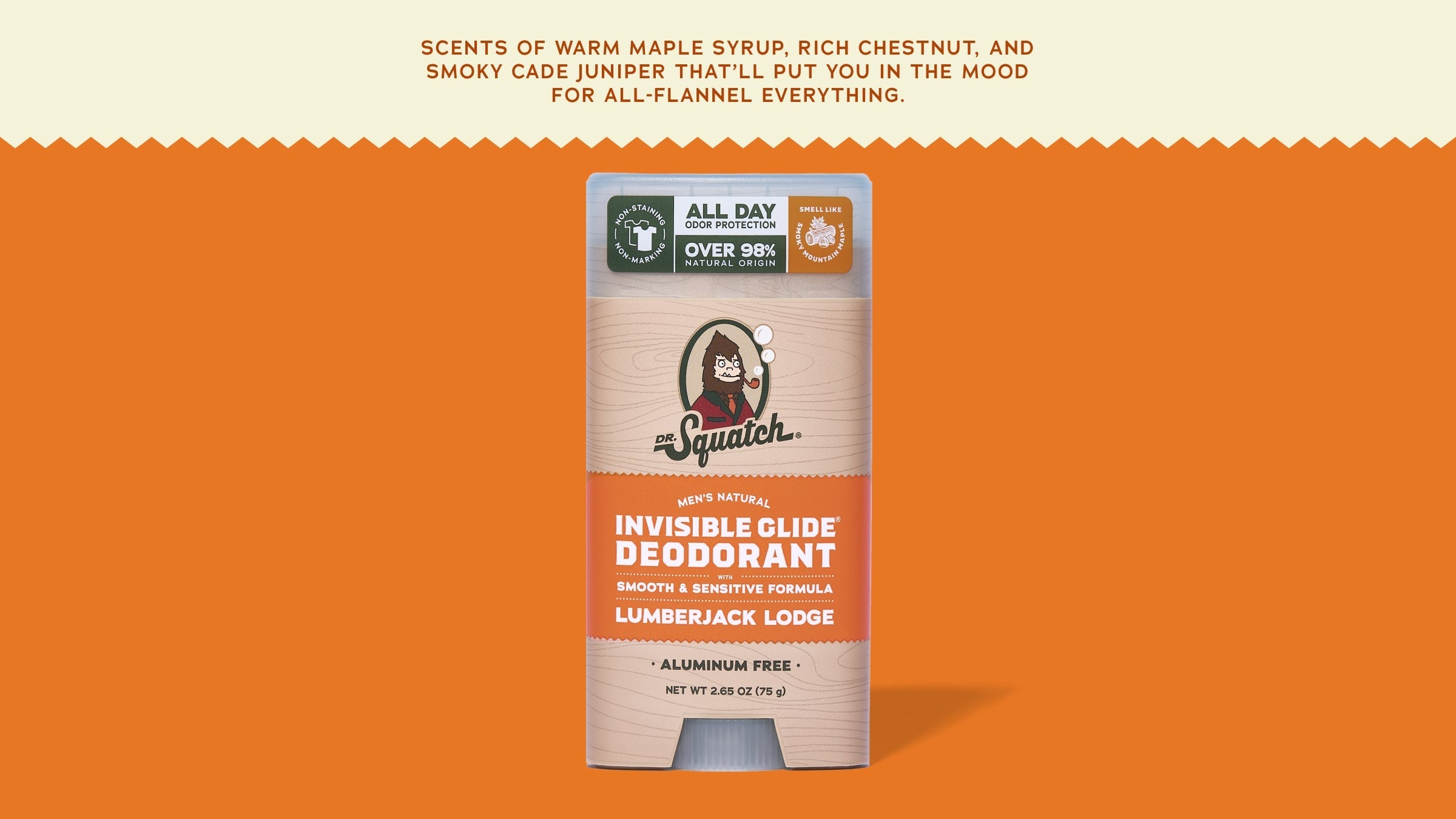 Lumberjack Lodge Invisible Glide Deodorant - A Fresh Take on Soap