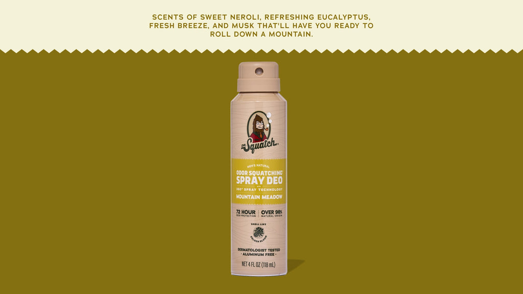 Mountain Meadow Spray Deodorant - Smell Clean and Stay Sharp