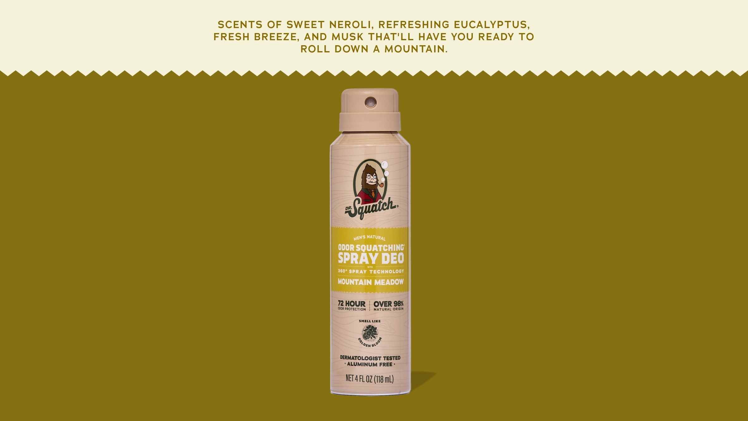 Mountain Meadow Spray Deodorant - Smell Clean and Stay Sharp