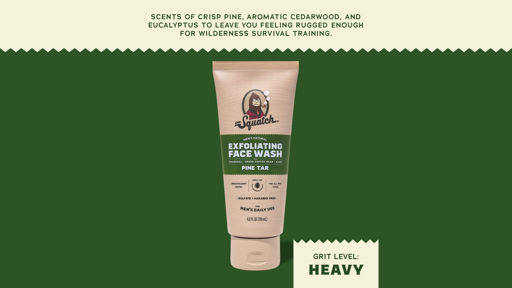 Pine Tar Exfoliating Face Wash - Simple Soap Big Freshness