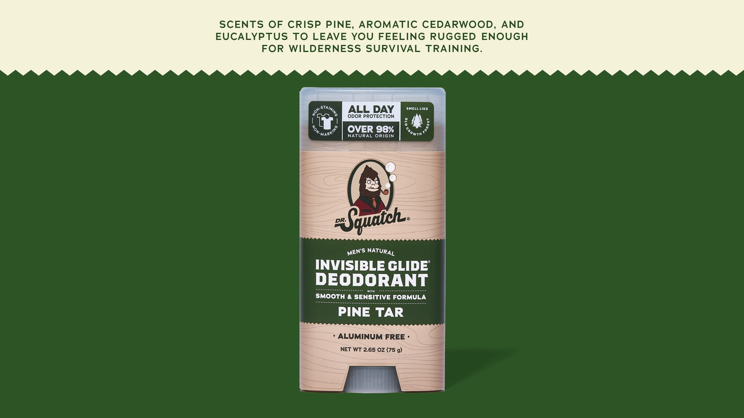 Pine Tar Invisible Glide Deodorant - Clean Feels Better