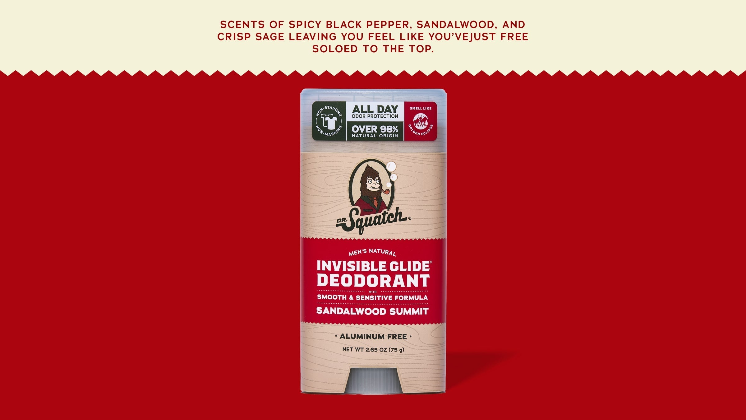 Sandalwood Summit Invisible Glide Deodorant - Body Care Made for Men