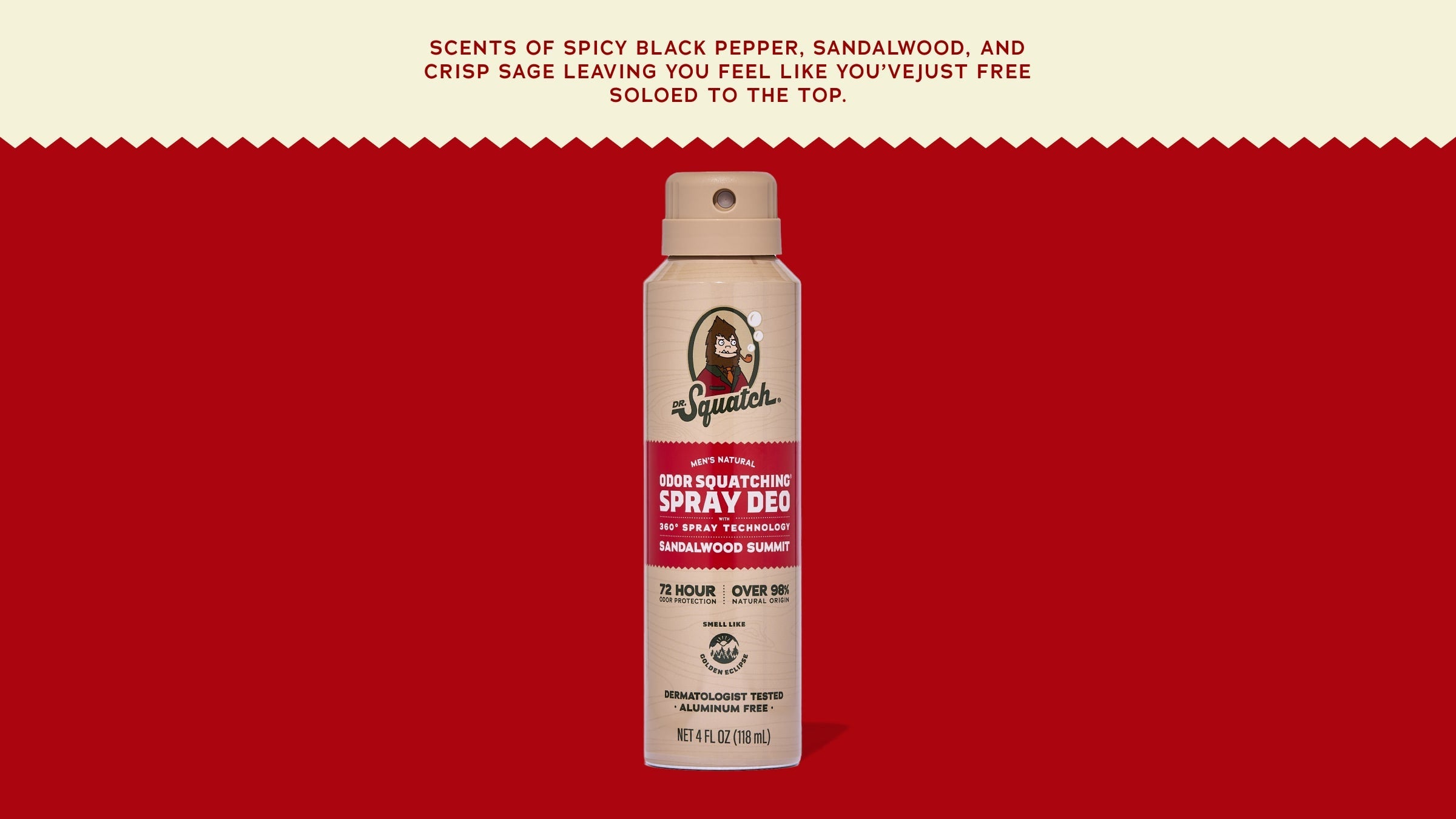 Sandalwood Summit Spray Deodorant - Soap Built for Men