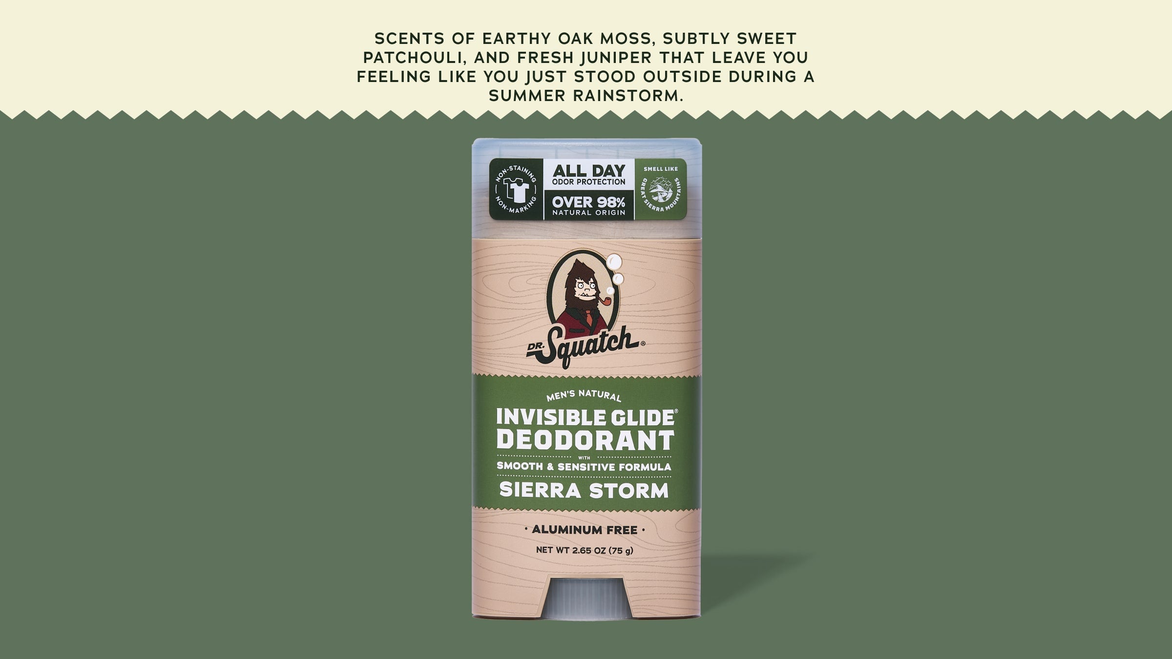 Sierra Storm Invisible Glide Deodorant - Fresh Soap for Men