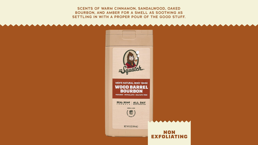 14 oz Wood Barrel Bourbon Body Wash - Better Lather Better Shower