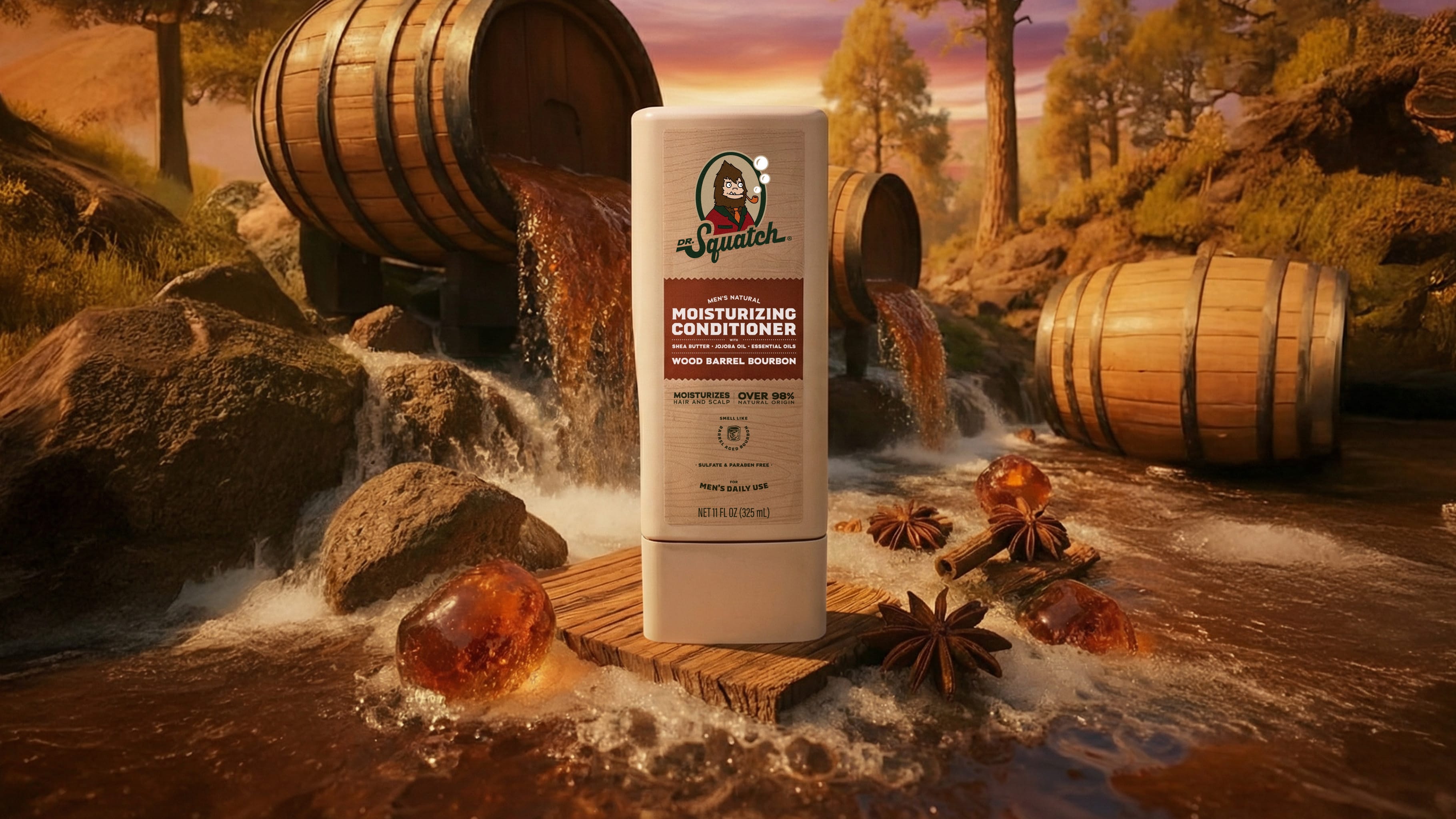 Wood Barrel Bourbon Conditioner - Soap That Pulls Its Weight