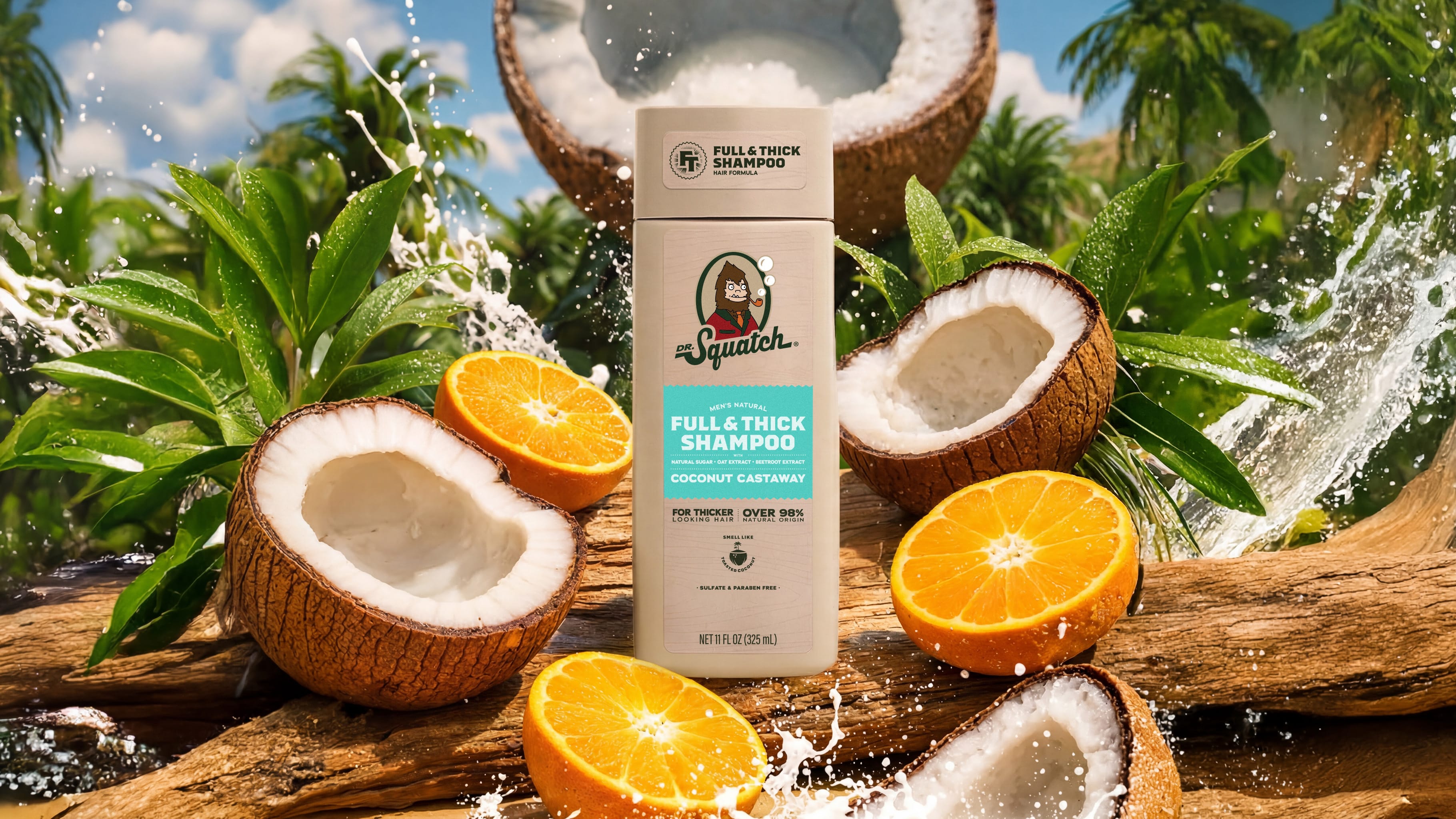 Coconut Castaway Full & Thick Shampoo - Clean Gear for Men