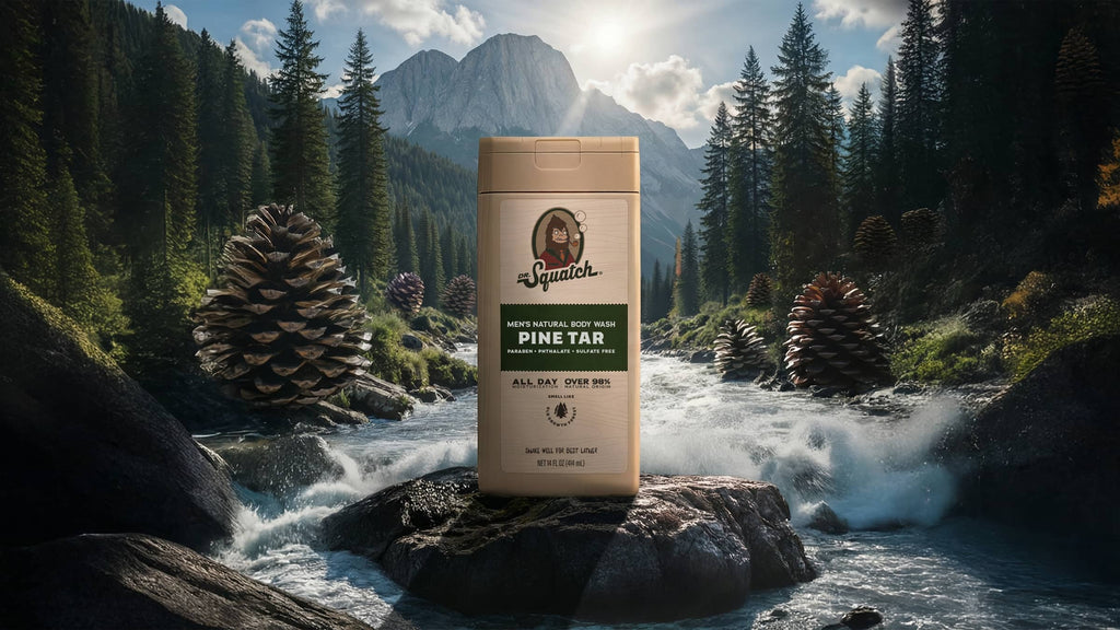 14 oz Pine Tar Exfoliating Body Wash - Smell Good and Feel Ready