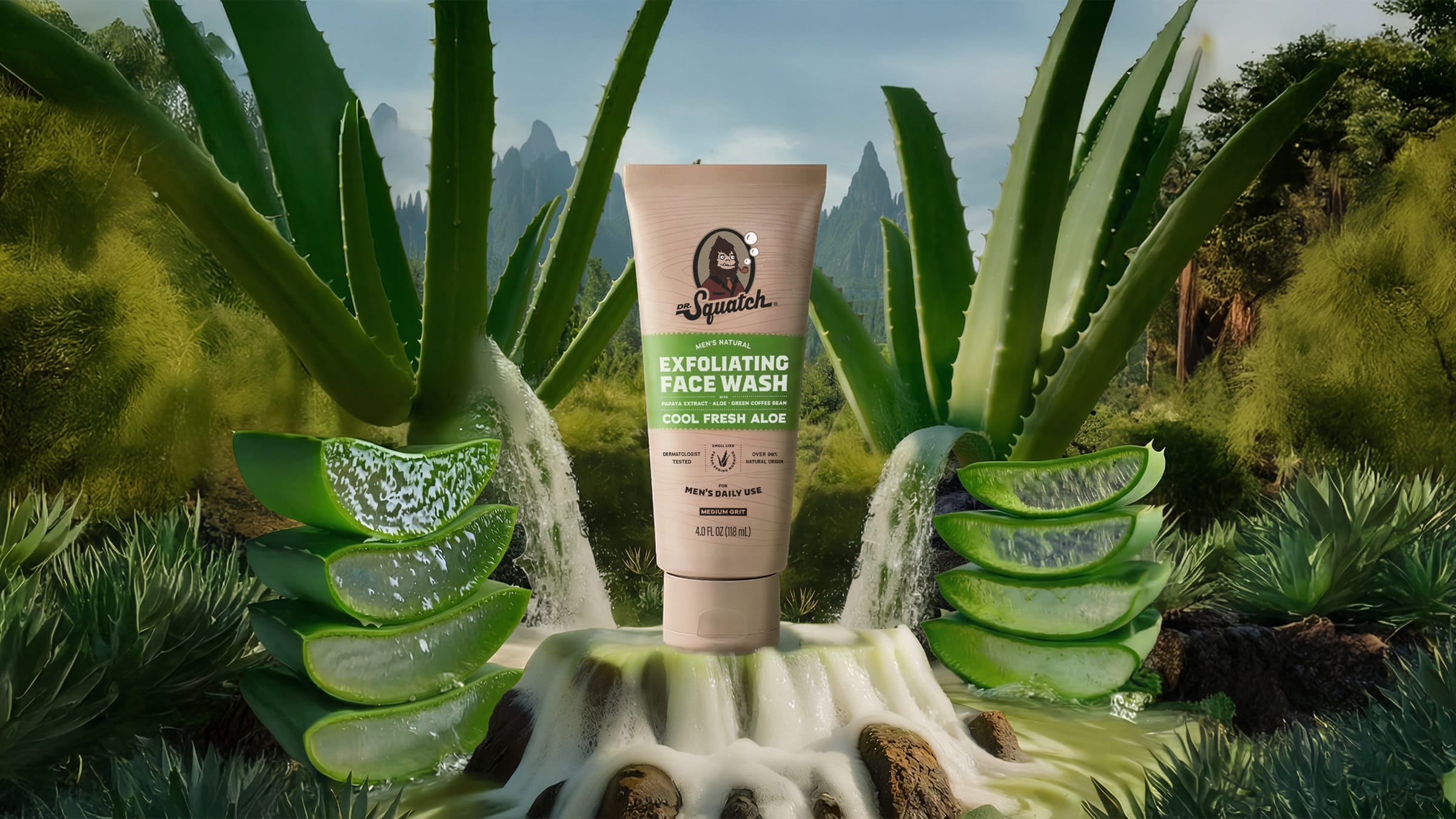Cool Fresh Aloe Exfoliating Face Wash - Fresh Skin Strong Start