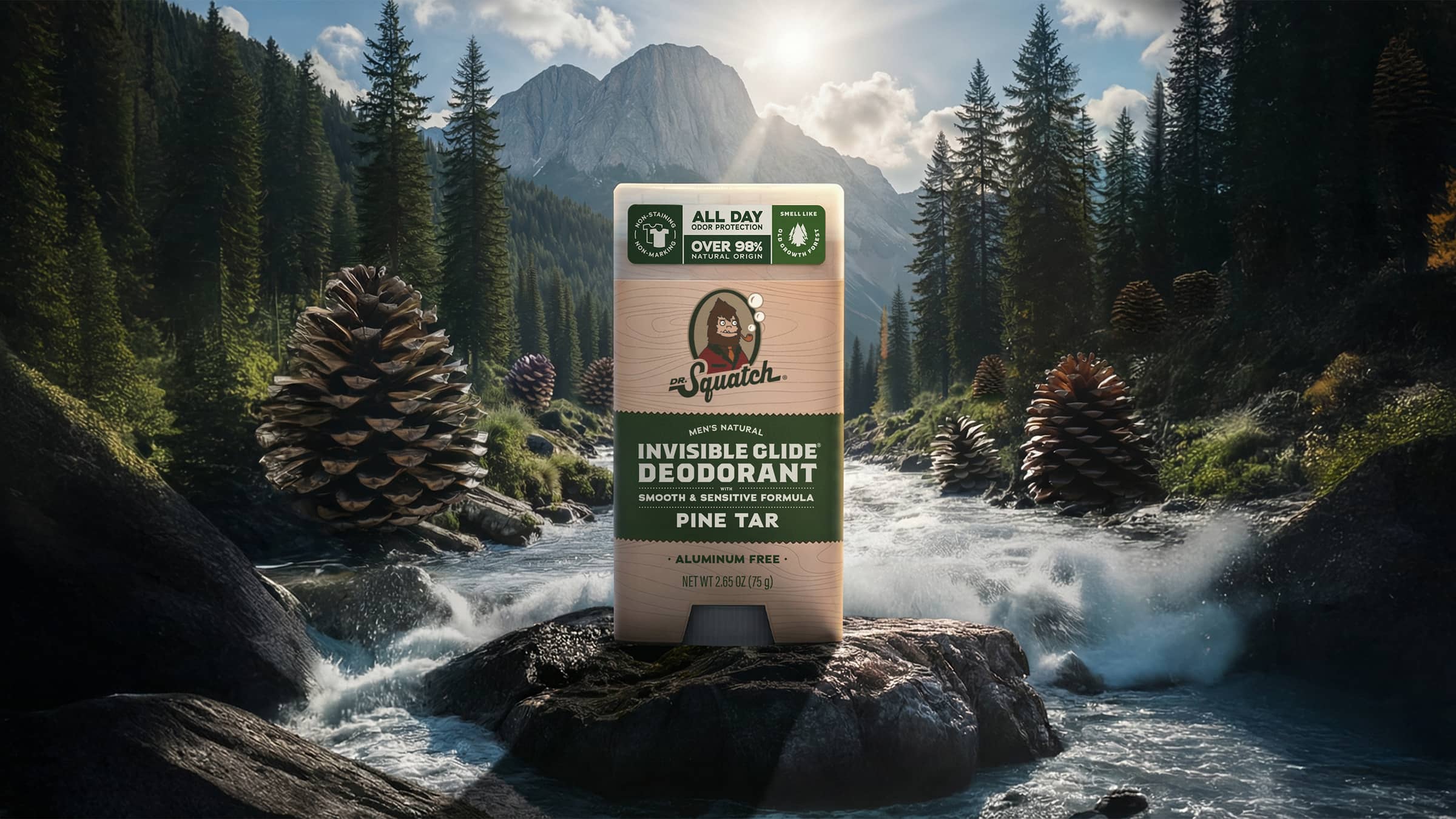 Pine Tar Invisible Glide Deodorant - Clean Feels Better