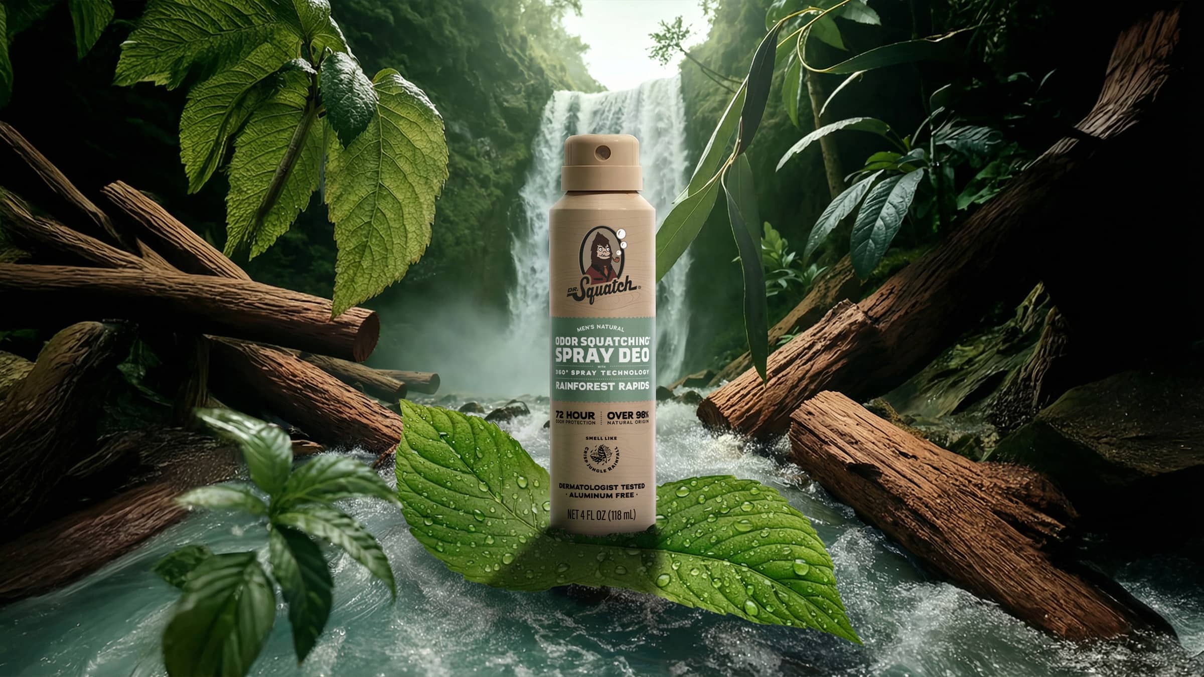 Rainforest Rapids Spray Deodorant - Clean Starts in the Shower