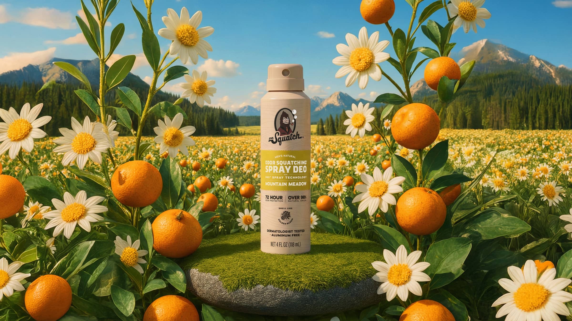 Mountain Meadow Spray Deodorant - Smell Clean and Stay Sharp
