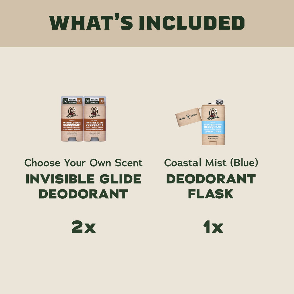 2-Pack Glide + Deo Flask - Fresh Scent No Hassle