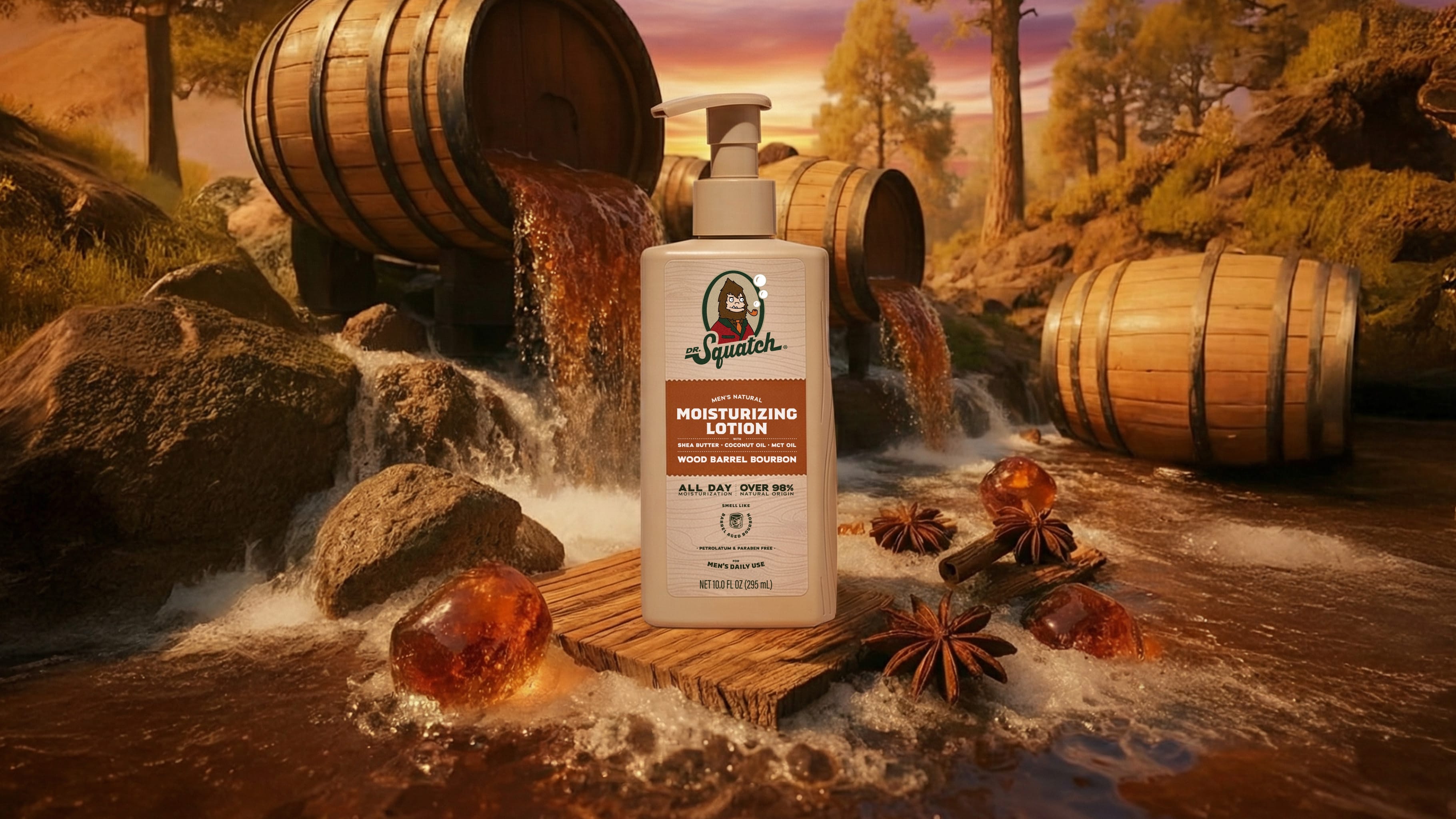Wood Barrel Bourbon Lotion - Clean Up With Style