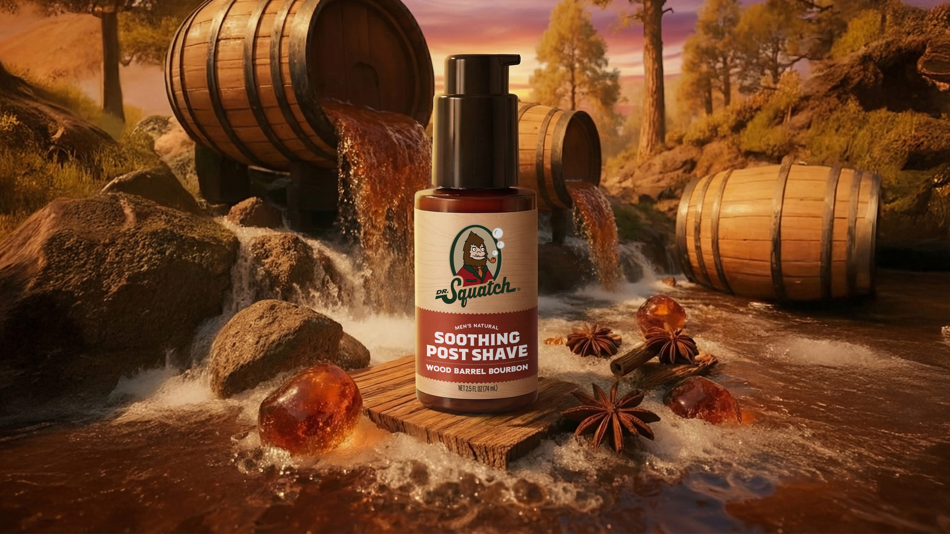 Soothing Post Shave Wood Barrel Bourbon - Bring on the Fresh