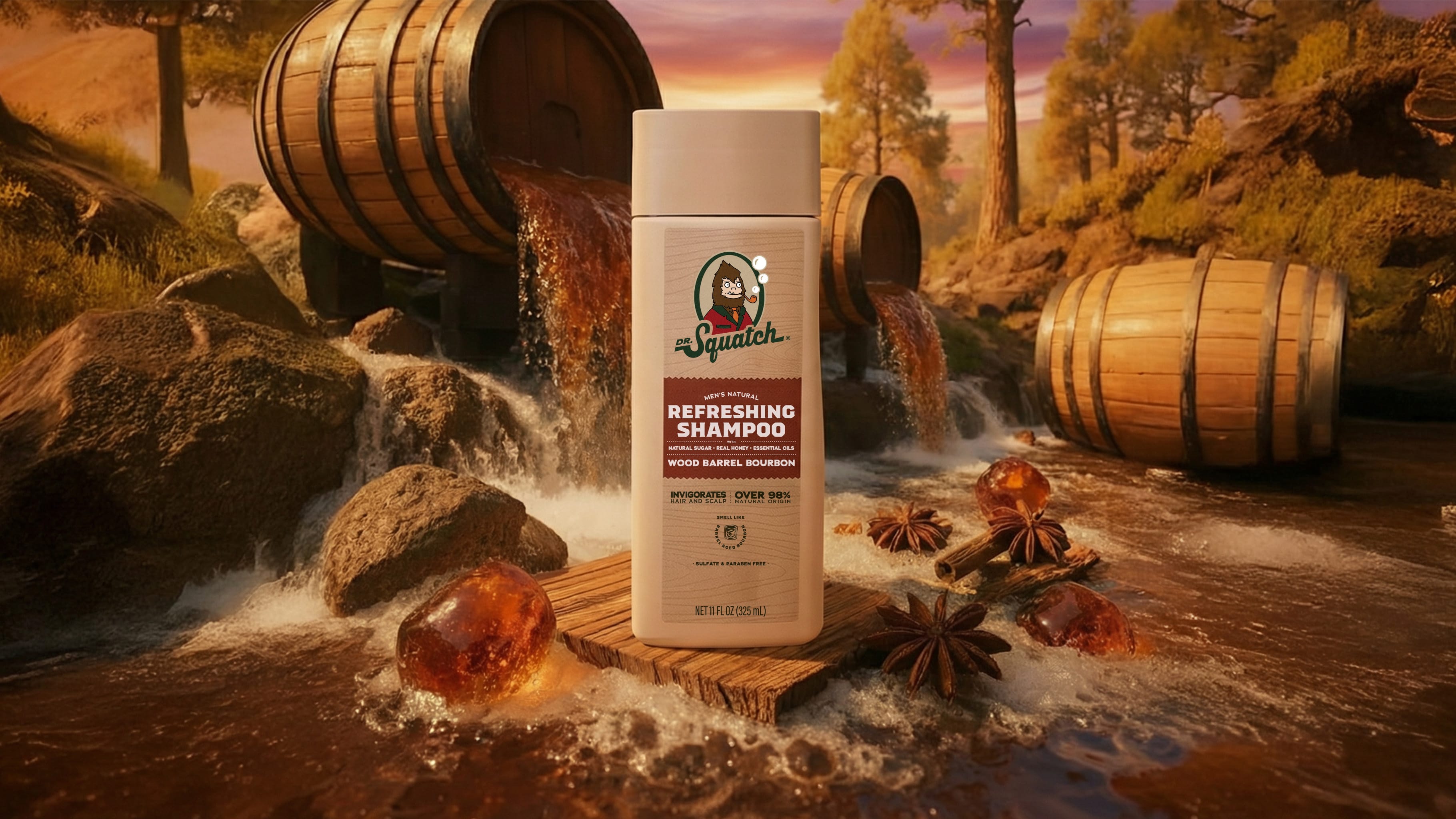 Wood Barrel Bourbon Shampoo - Clean Skin Great Scent