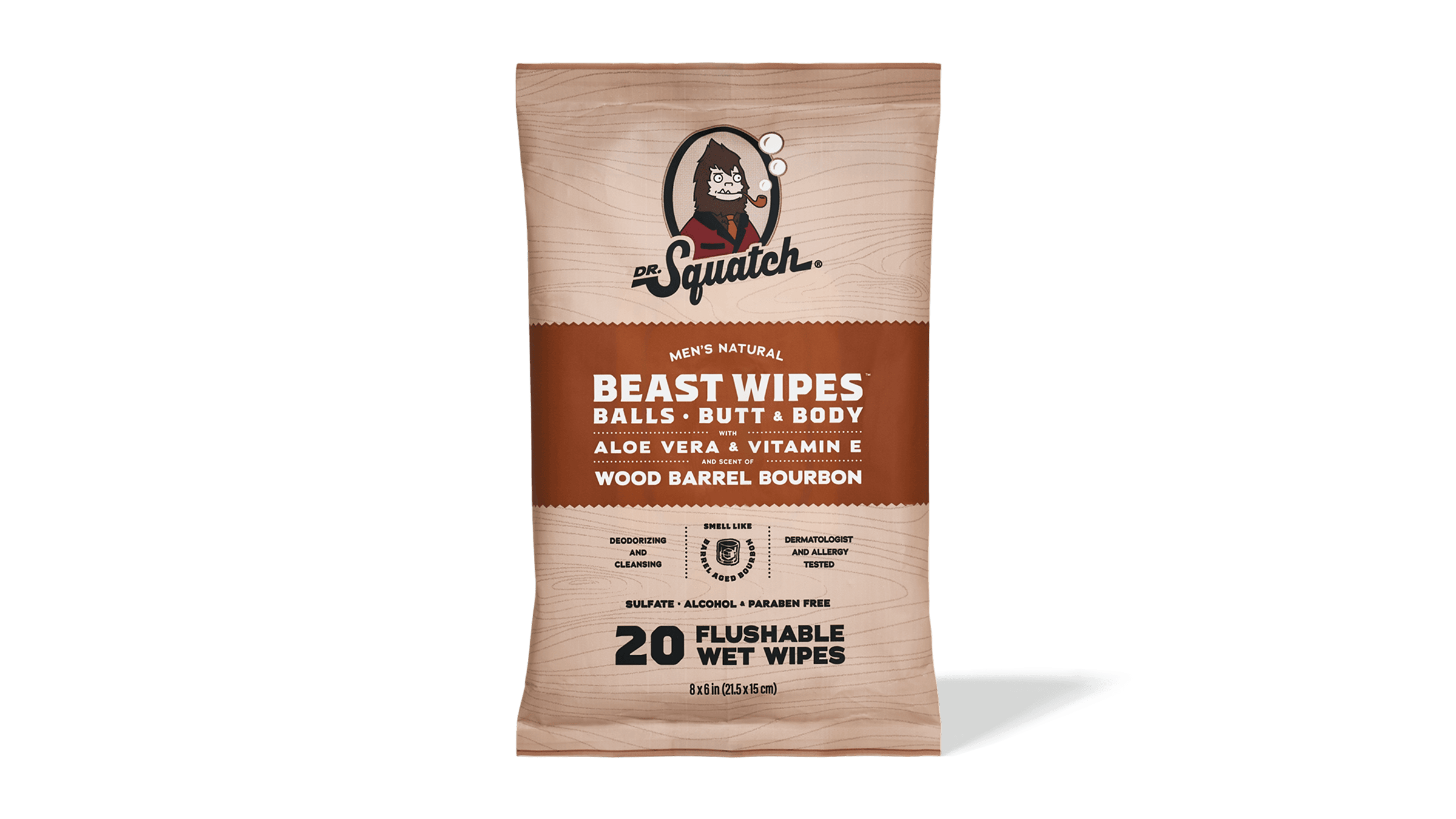 FREE Wood Barrel Bourbon Wipes - Feel Fresh and Look Ready