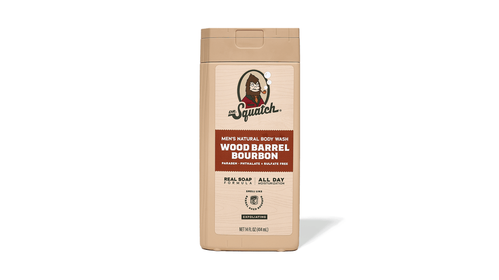 14 oz Wood Barrel Bourbon Exfoliating Body Wash - Clean That Feels Legit