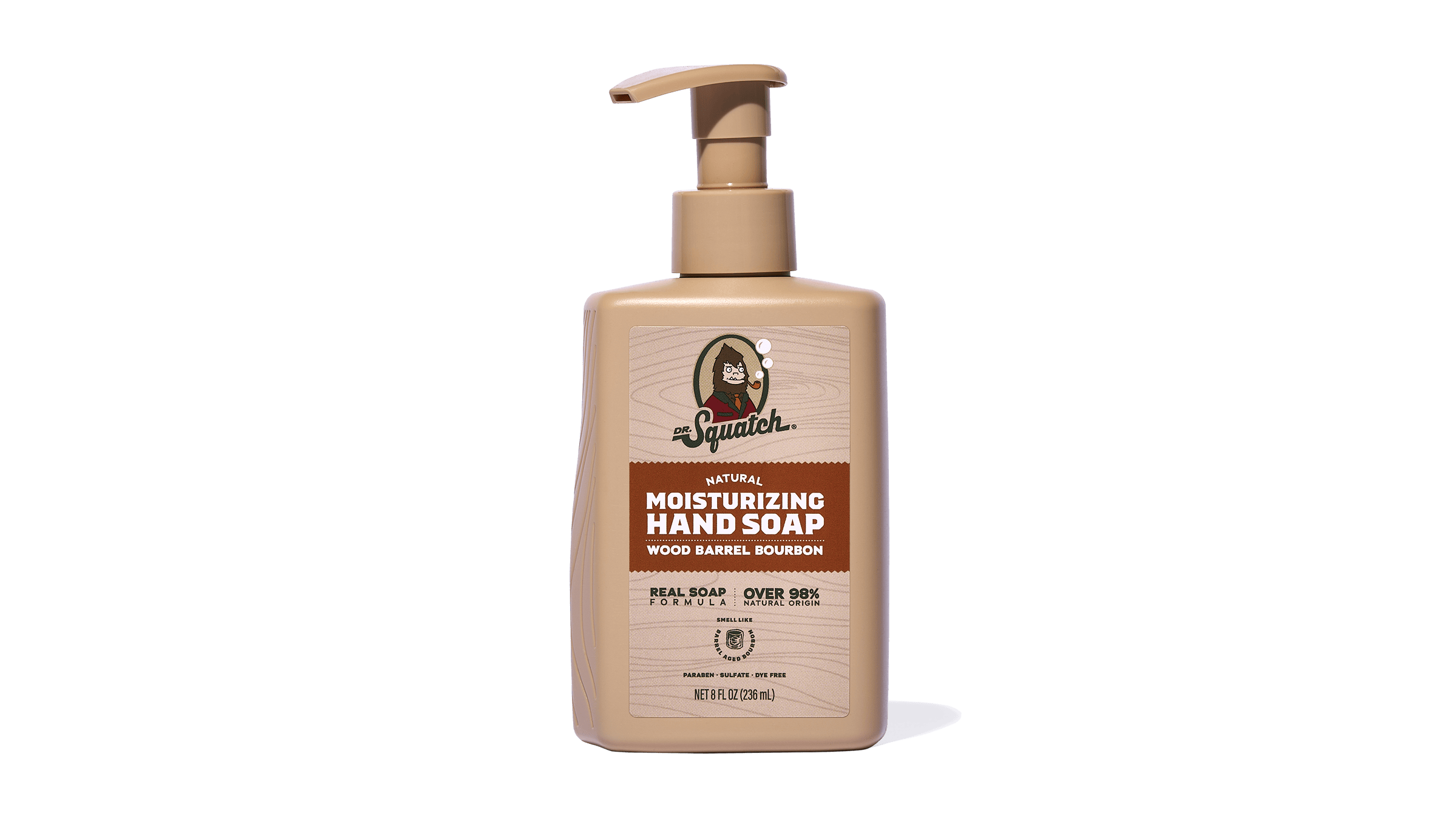 Wood Barrel Bourbon Hand Soap - Step Out Fresh From the Shower